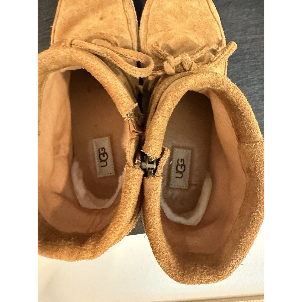 UGG Women's Reid Suede Leather Moccasin Booties, Size 7.5 - Picture 10 of 11